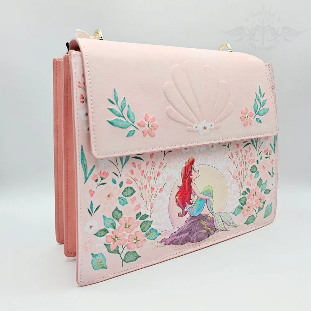 Loungefly Disney The Little Mermaid Ariel Floral Crossbody Bag - Picture 3 of 12